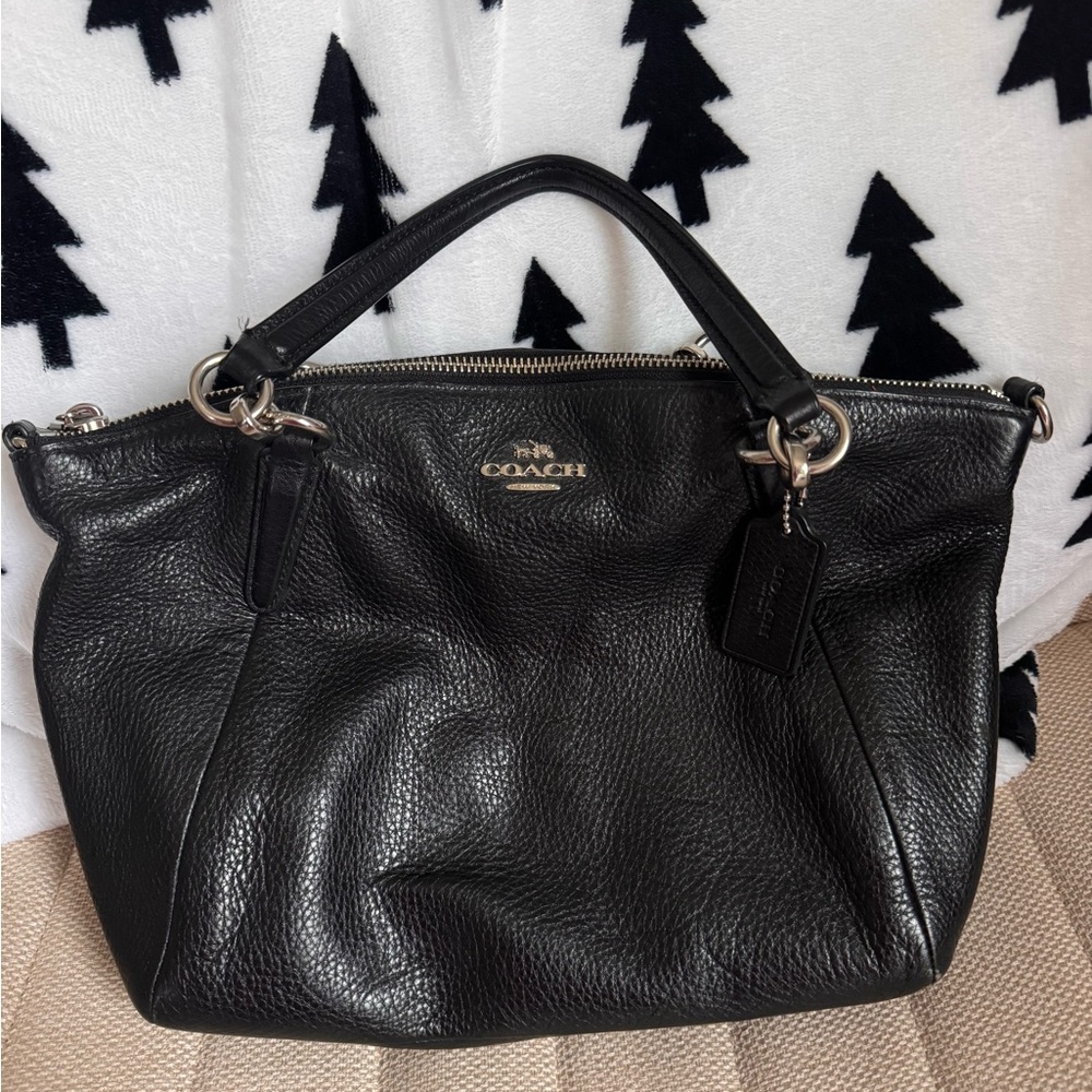 Coach Black Leather Shoulder Bag